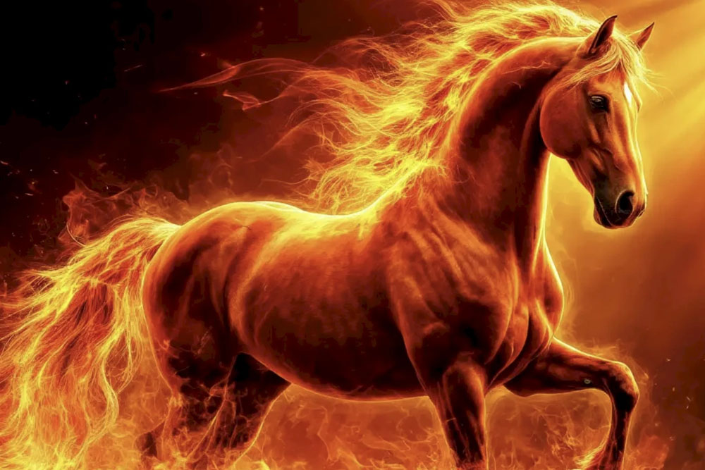 Красная Огненная Лошадь